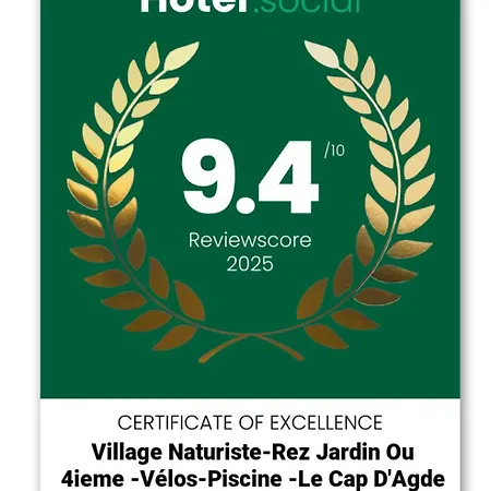 公寓 Rez De Jardin Ou 4e Avec Ascenseur- Velo - Piscine -wifi-dans Le Village Naturiste-holidaysochic *